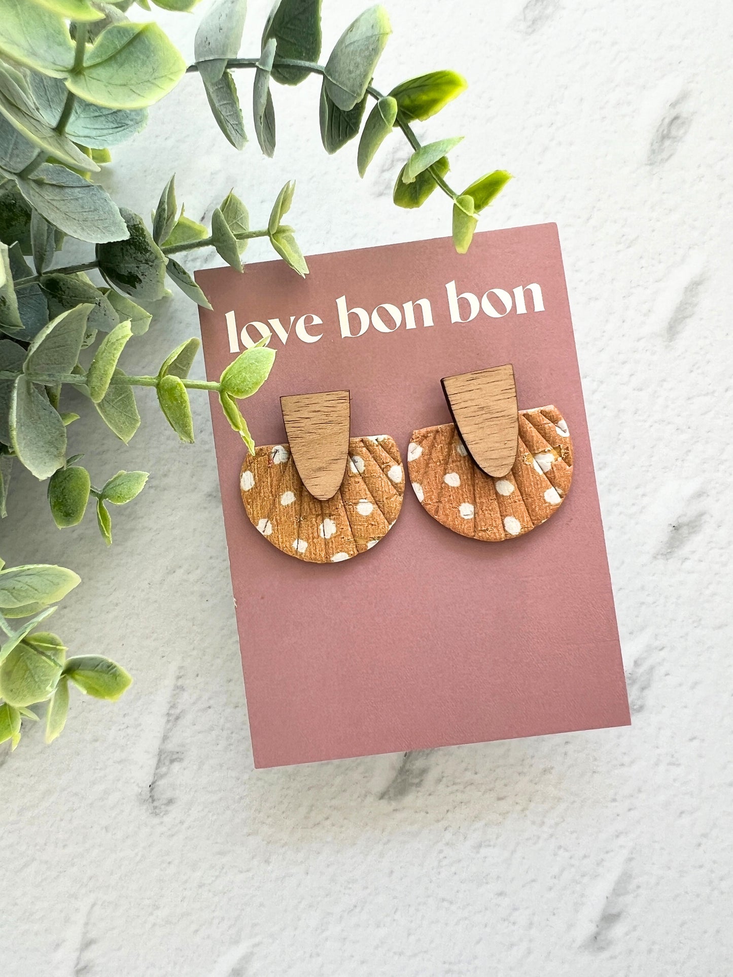 Lumi - Half Circle Embossed Dangle Earring