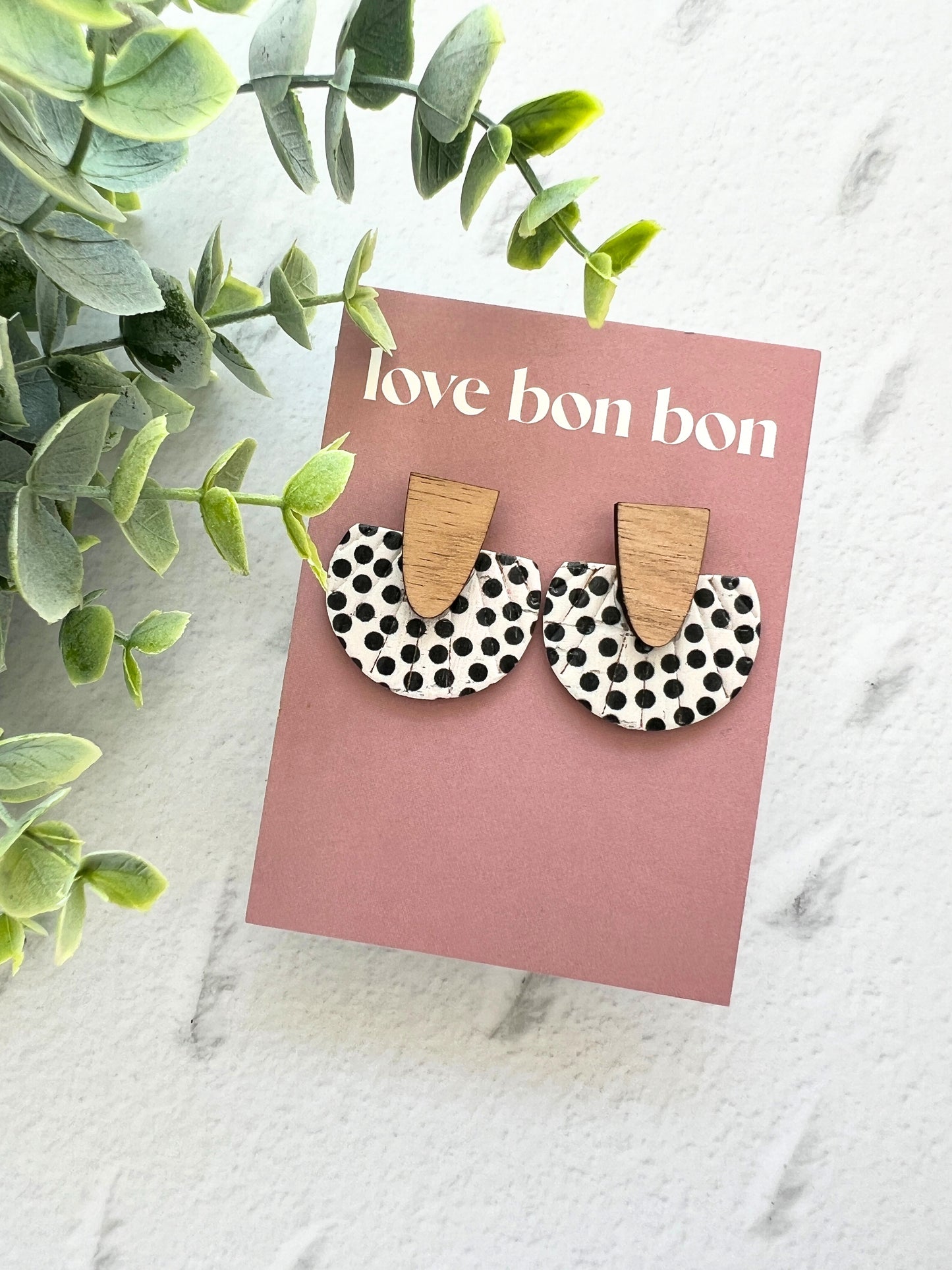 Lumi - Half Circle Embossed Dangle Earring