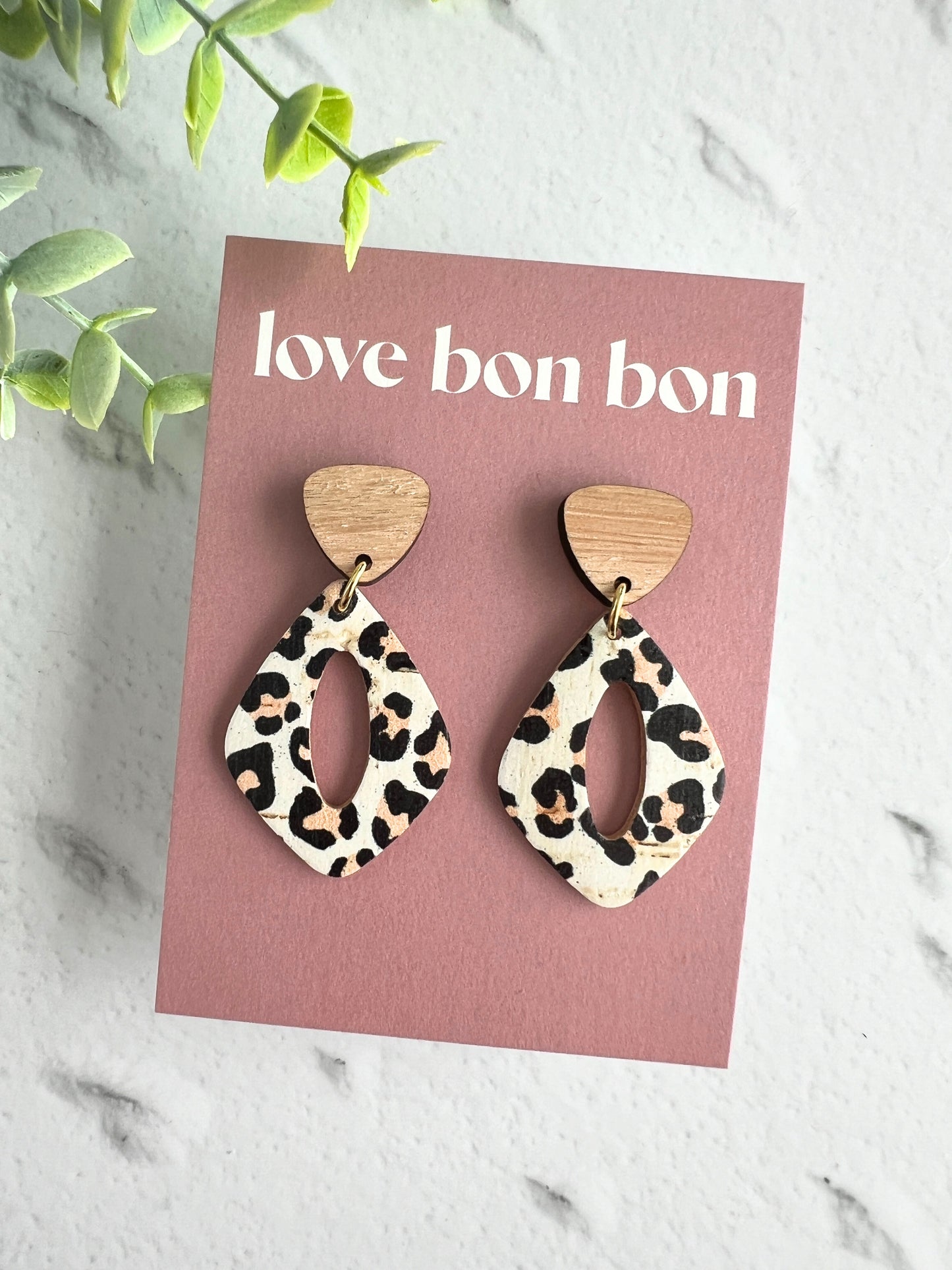 Noa - Curved Diamond Cut Out Dangle Earring
