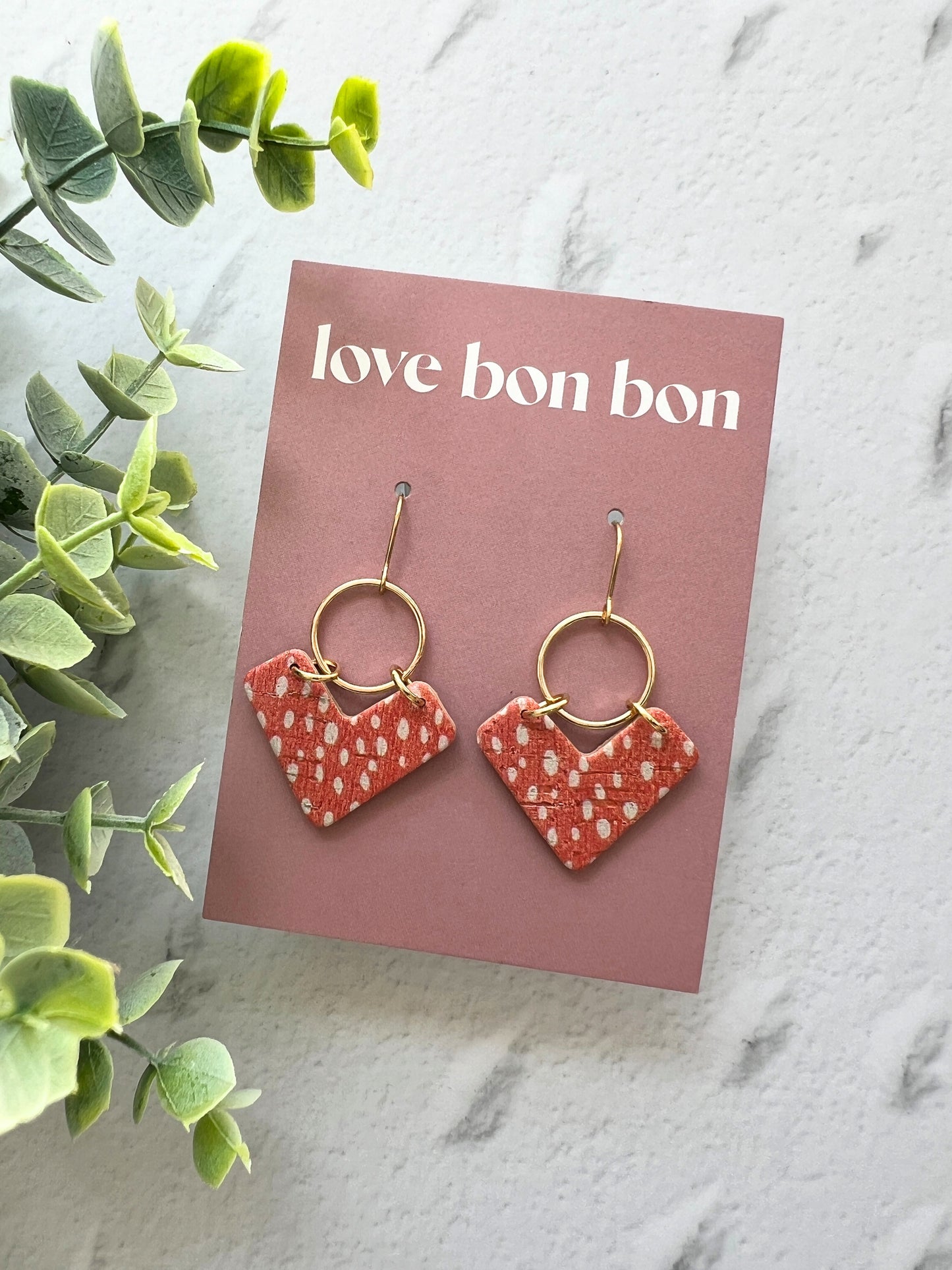 Poppy - Geo Heart Dangle Earring