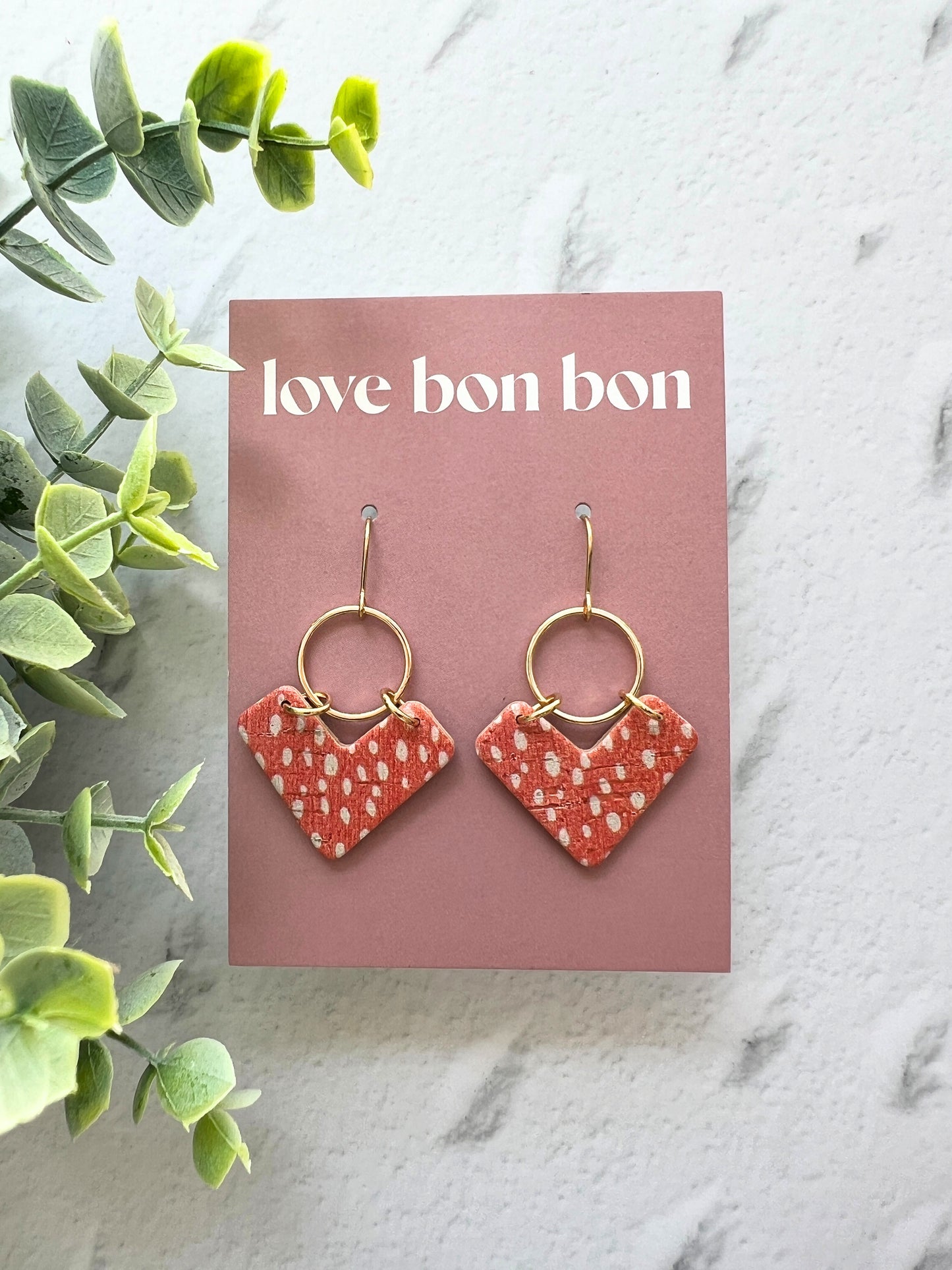 Poppy - Geo Heart Dangle Earring