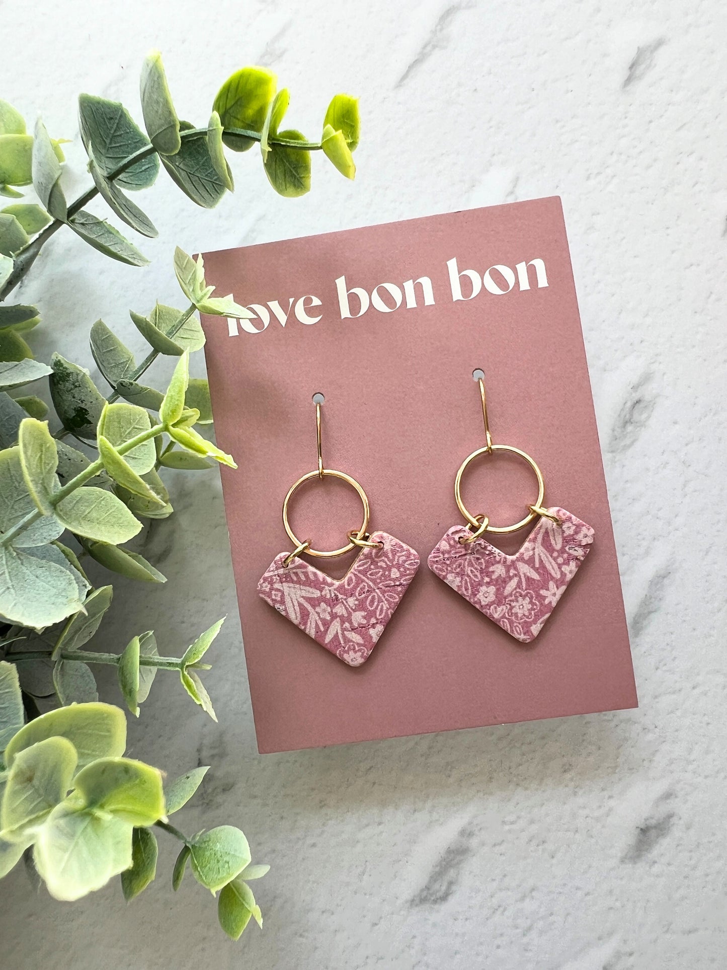 Poppy - Geo Heart Dangle Earring