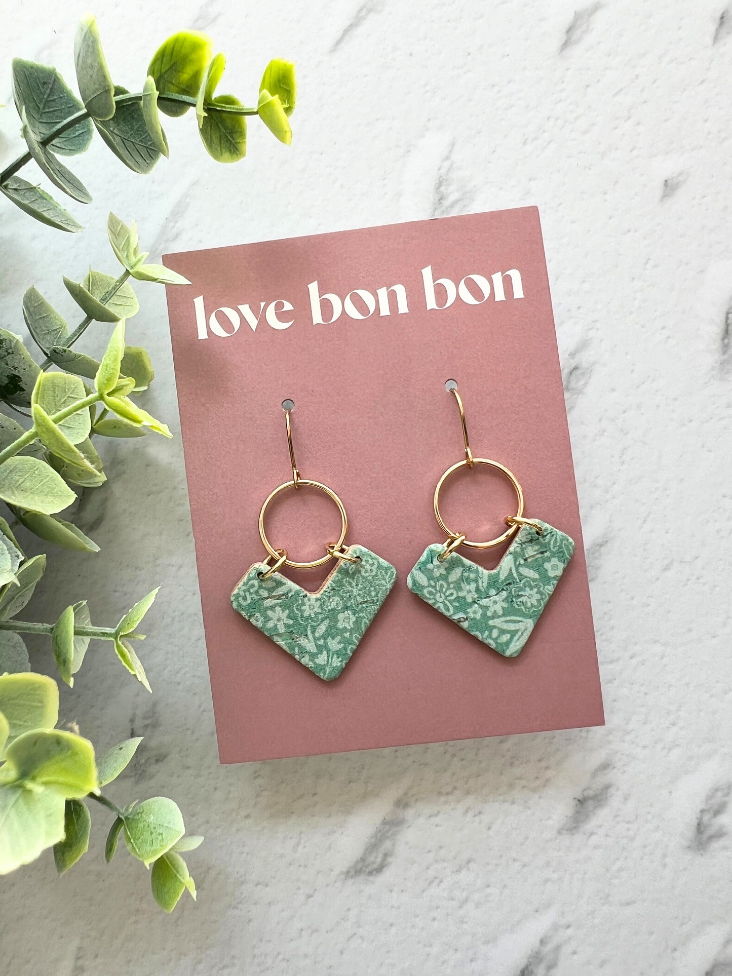 Poppy - Geo Heart Dangle Earring