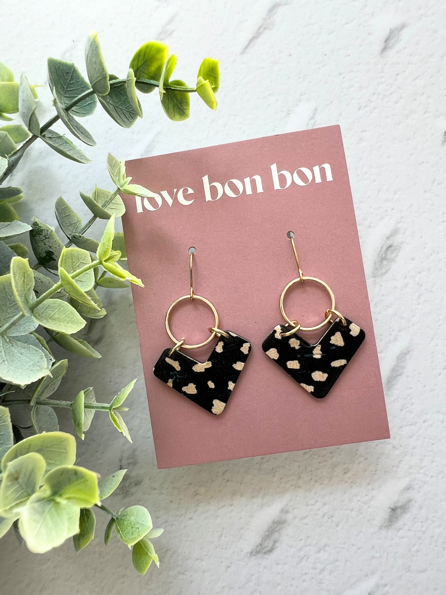 Poppy - Geo Heart Dangle Earring