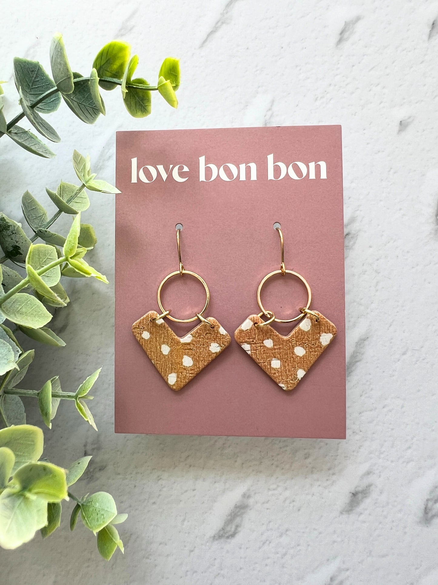 Poppy - Geo Heart Dangle Earring
