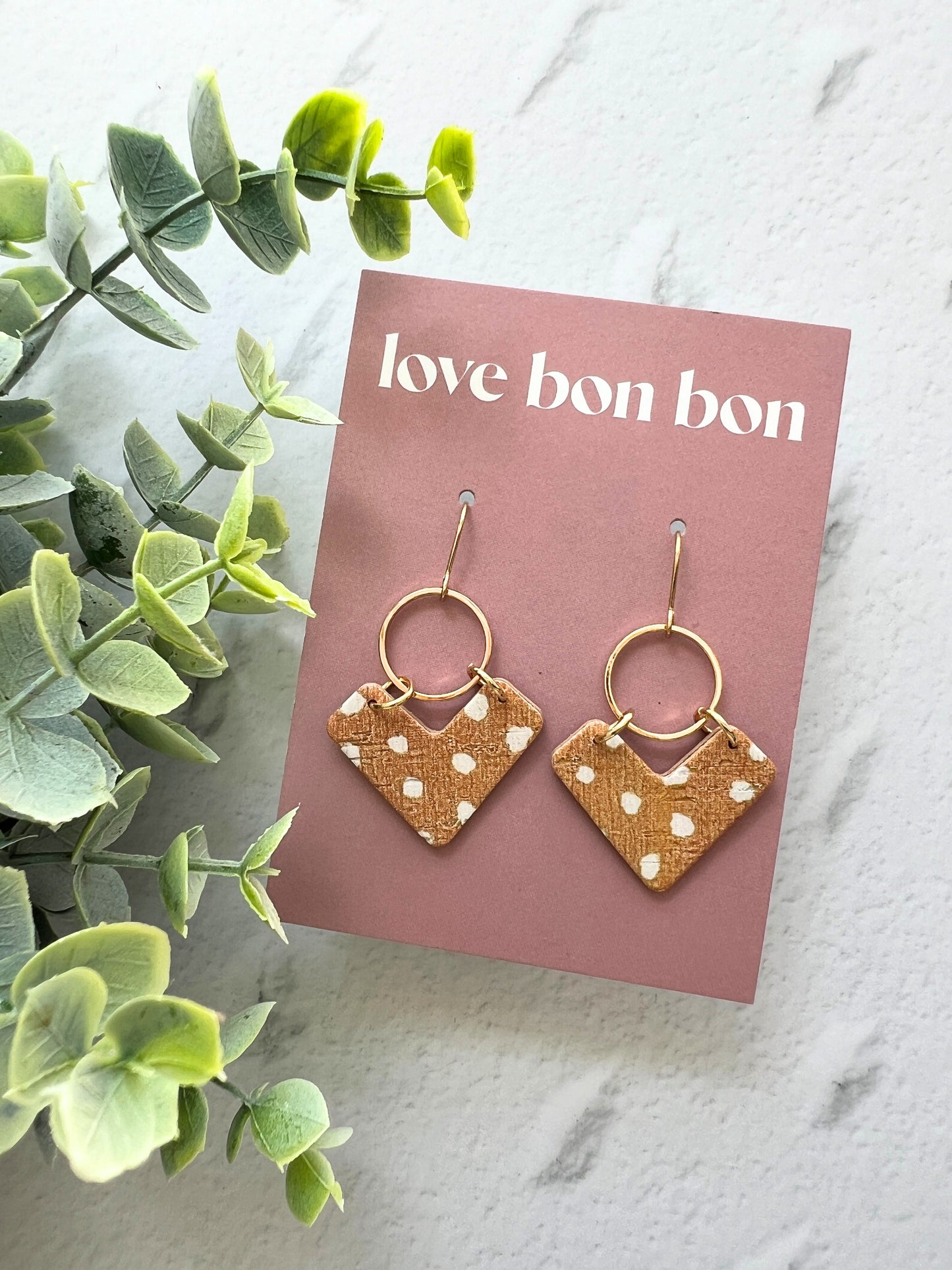 Poppy - Geo Heart Dangle Earring
