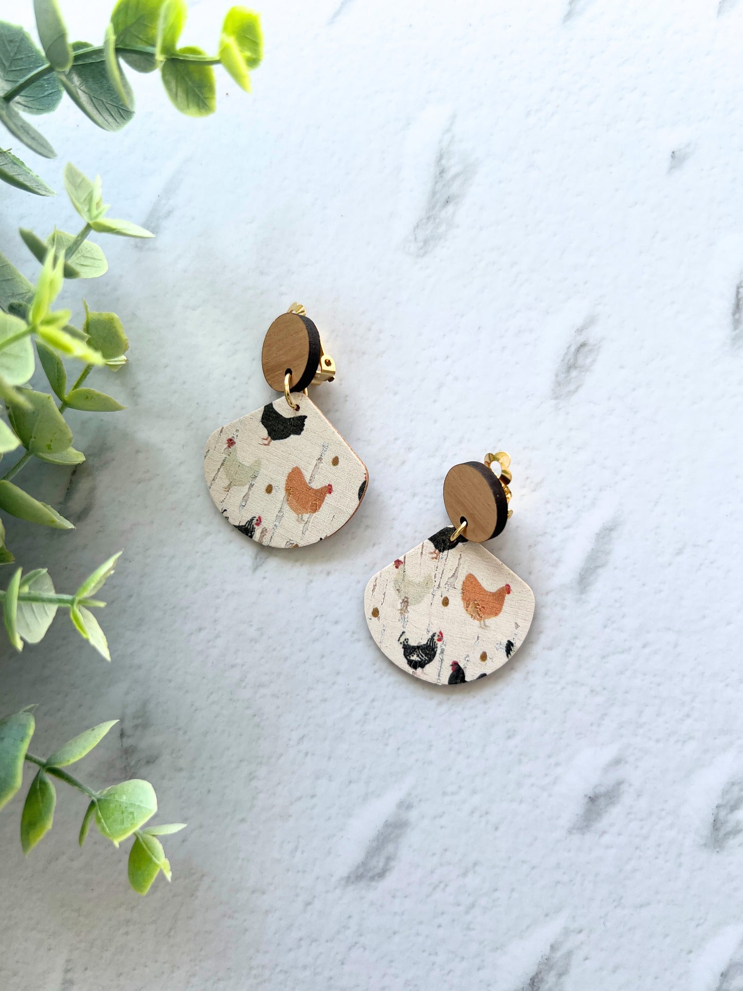 Thandie - Dangle Fan Clip On Earring