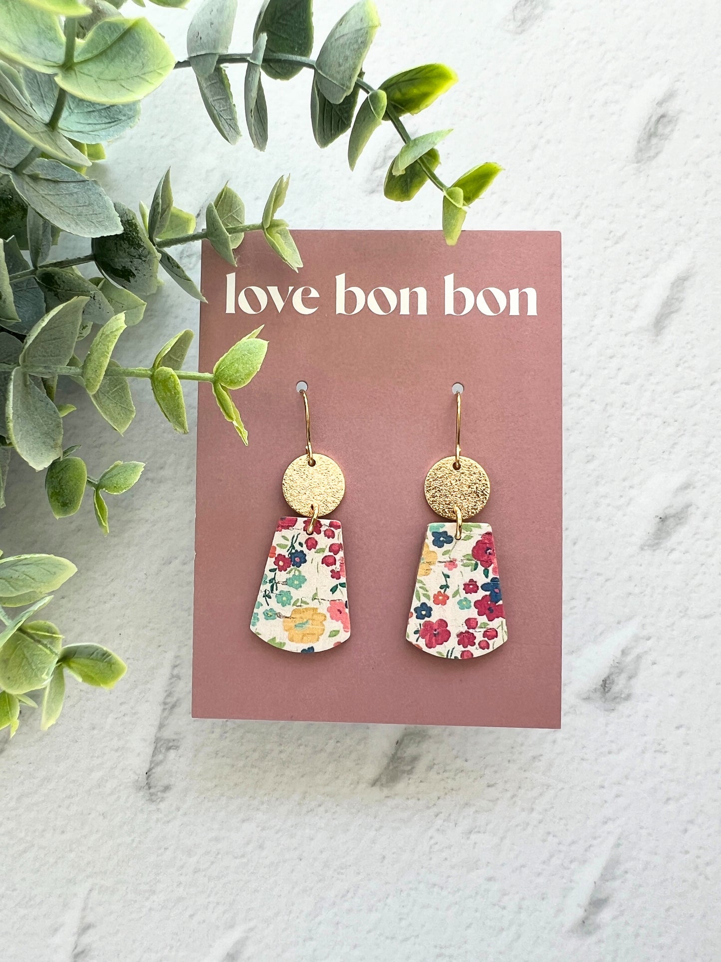 Tia - Curved Trepezoid Dangle Earring
