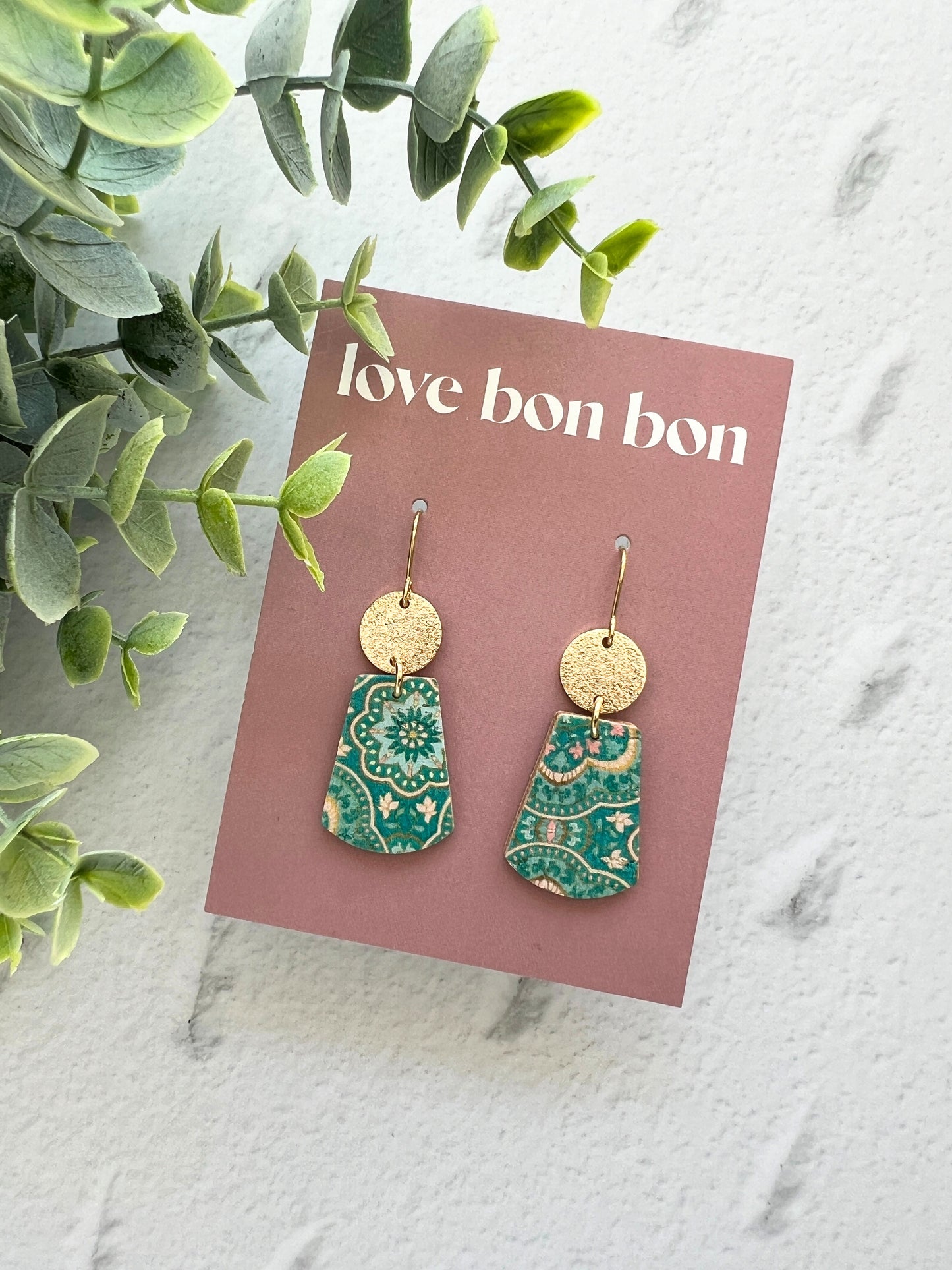 Tia - Curved Trepezoid Dangle Earring
