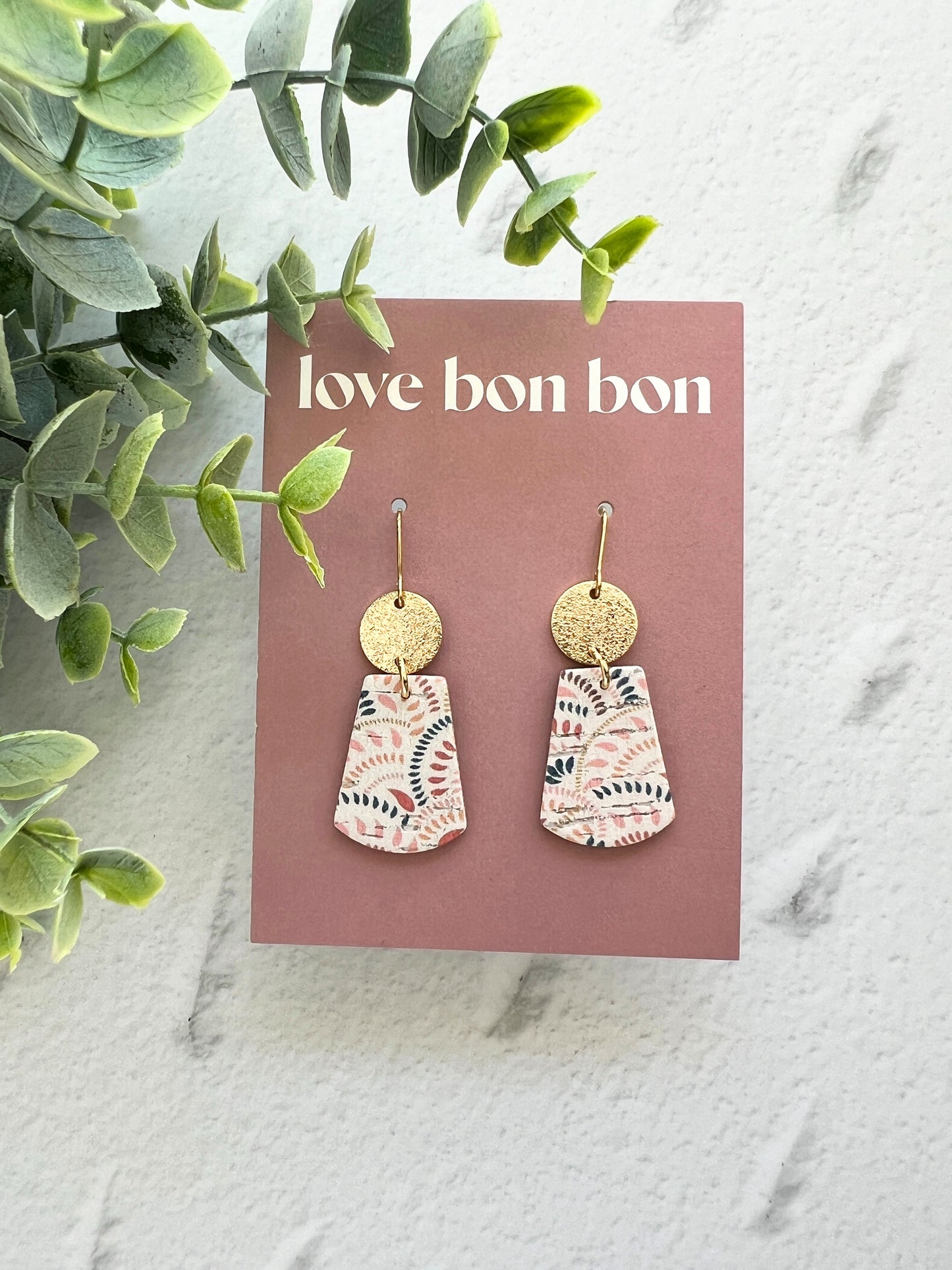 Tia - Curved Trepezoid Dangle Earring