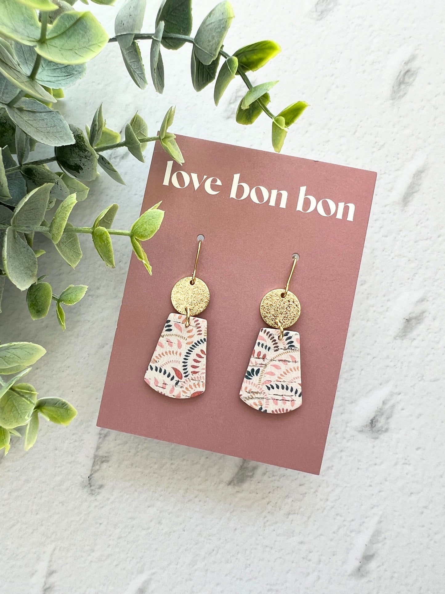 Tia - Curved Trepezoid Dangle Earring