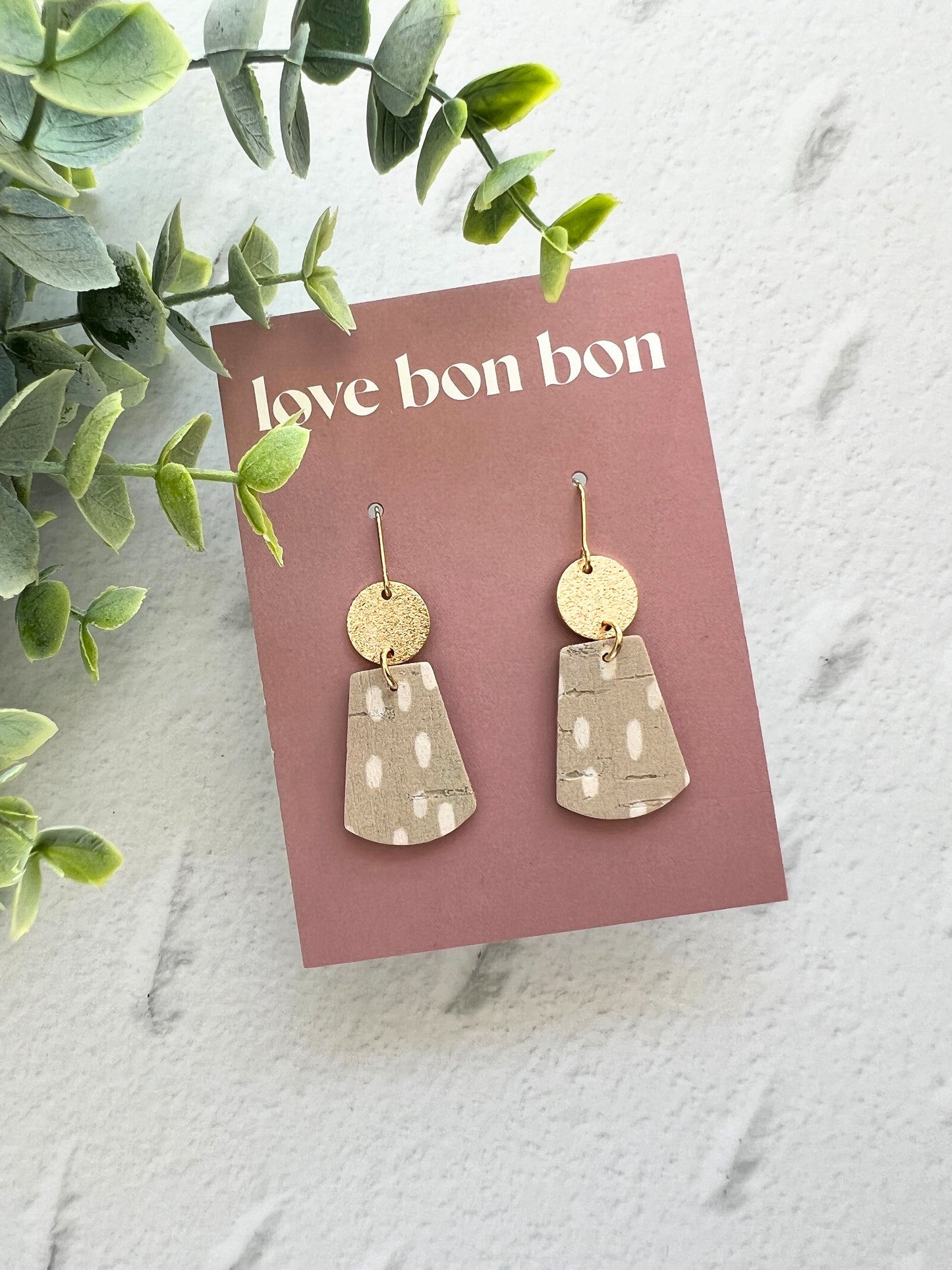 Tia - Curved Trepezoid Dangle Earring