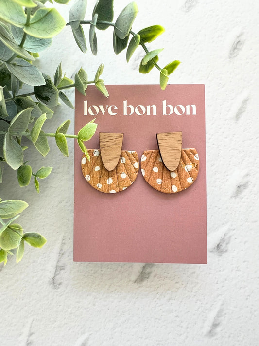 Lumi - Half Circle Embossed Dangle Earring