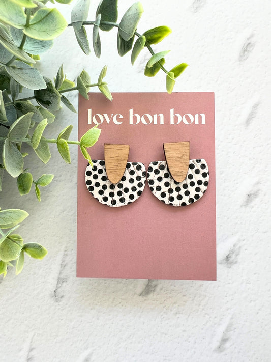 Lumi - Half Circle Embossed Dangle Earring