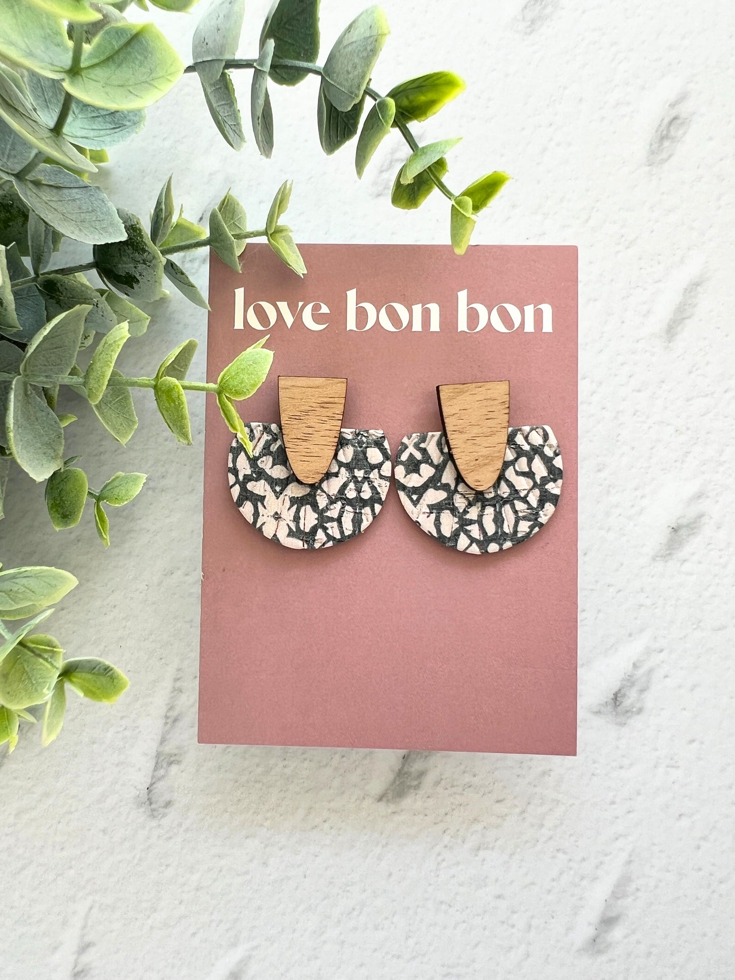 Lumi - Half Circle Embossed Dangle Earring
