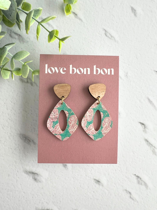 Noa - Curved Diamond Cut Out Dangle Earring