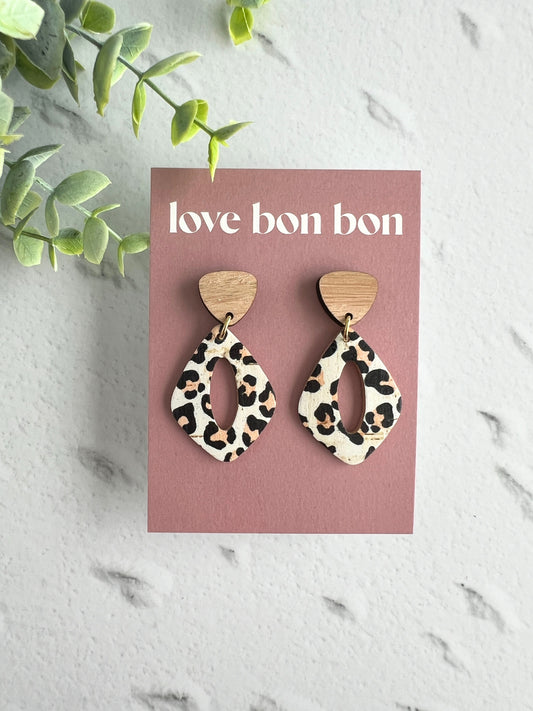 Noa - Curved Diamond Cut Out Dangle Earring