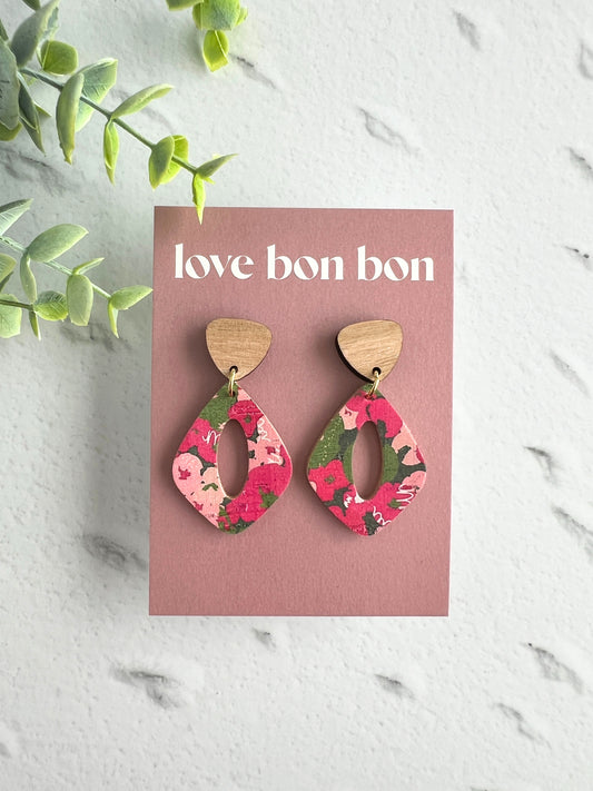 Noa - Curved Diamond Cut Out Dangle Earring