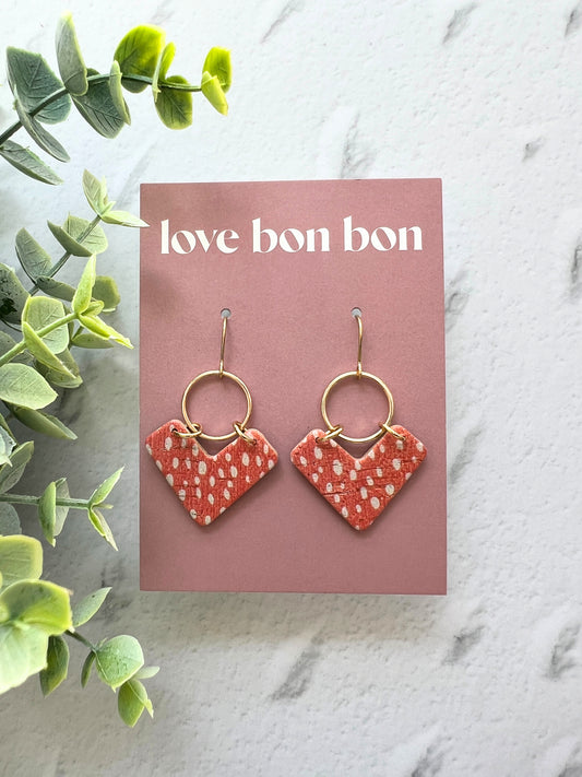 Poppy - Geo Heart Dangle Earring