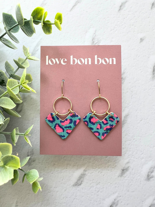 Poppy - Geo Heart Dangle Earring