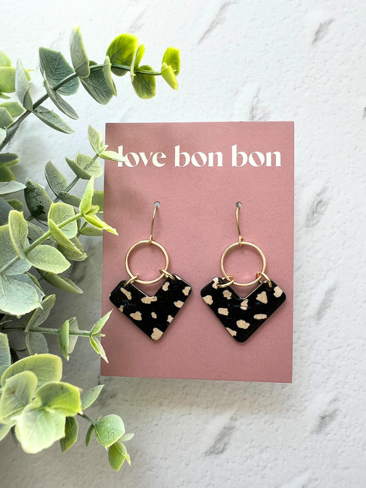Poppy - Geo Heart Dangle Earring