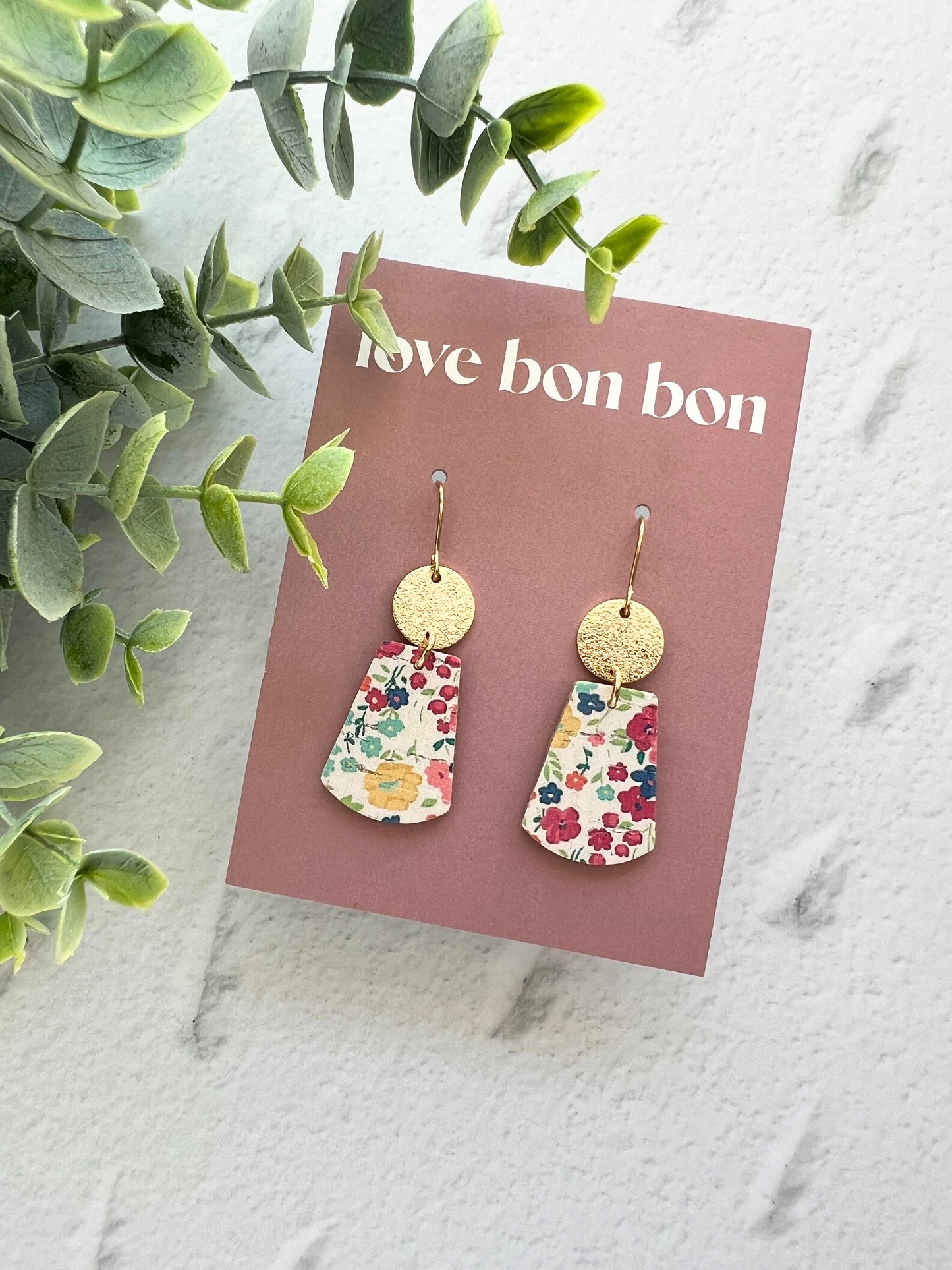 Tia - Curved Trepezoid Dangle Earring