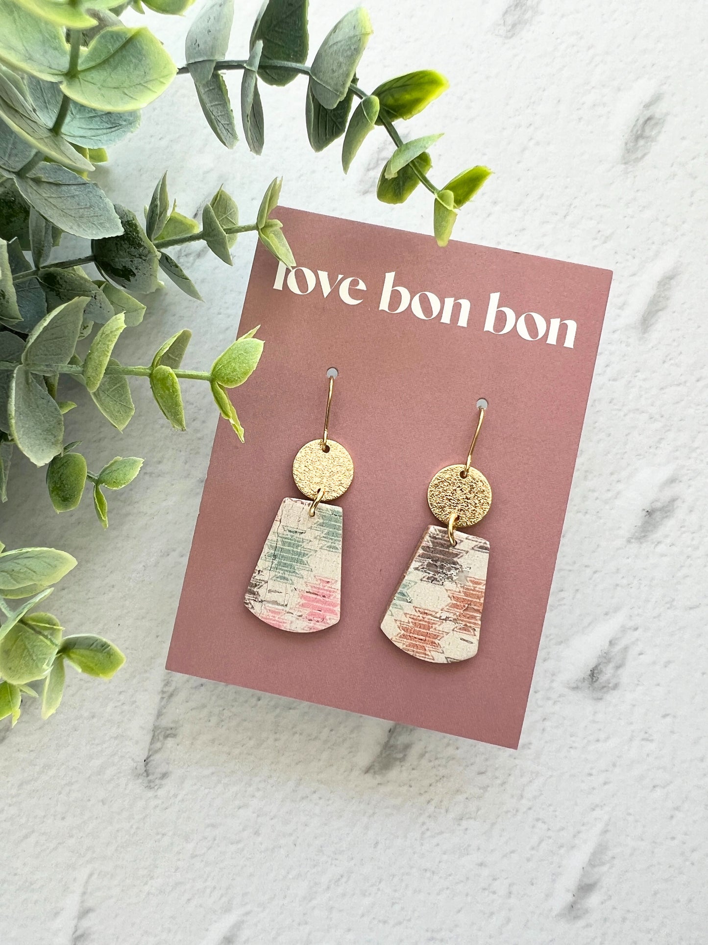 Tia - Curved Trepezoid Dangle Earring