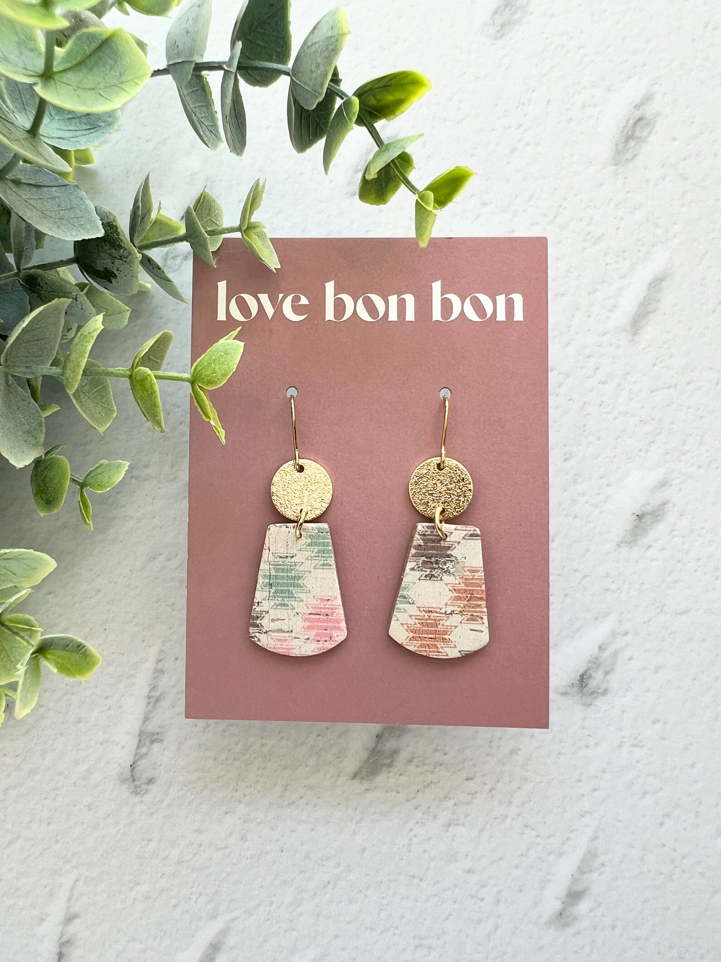 Tia - Curved Trepezoid Dangle Earring