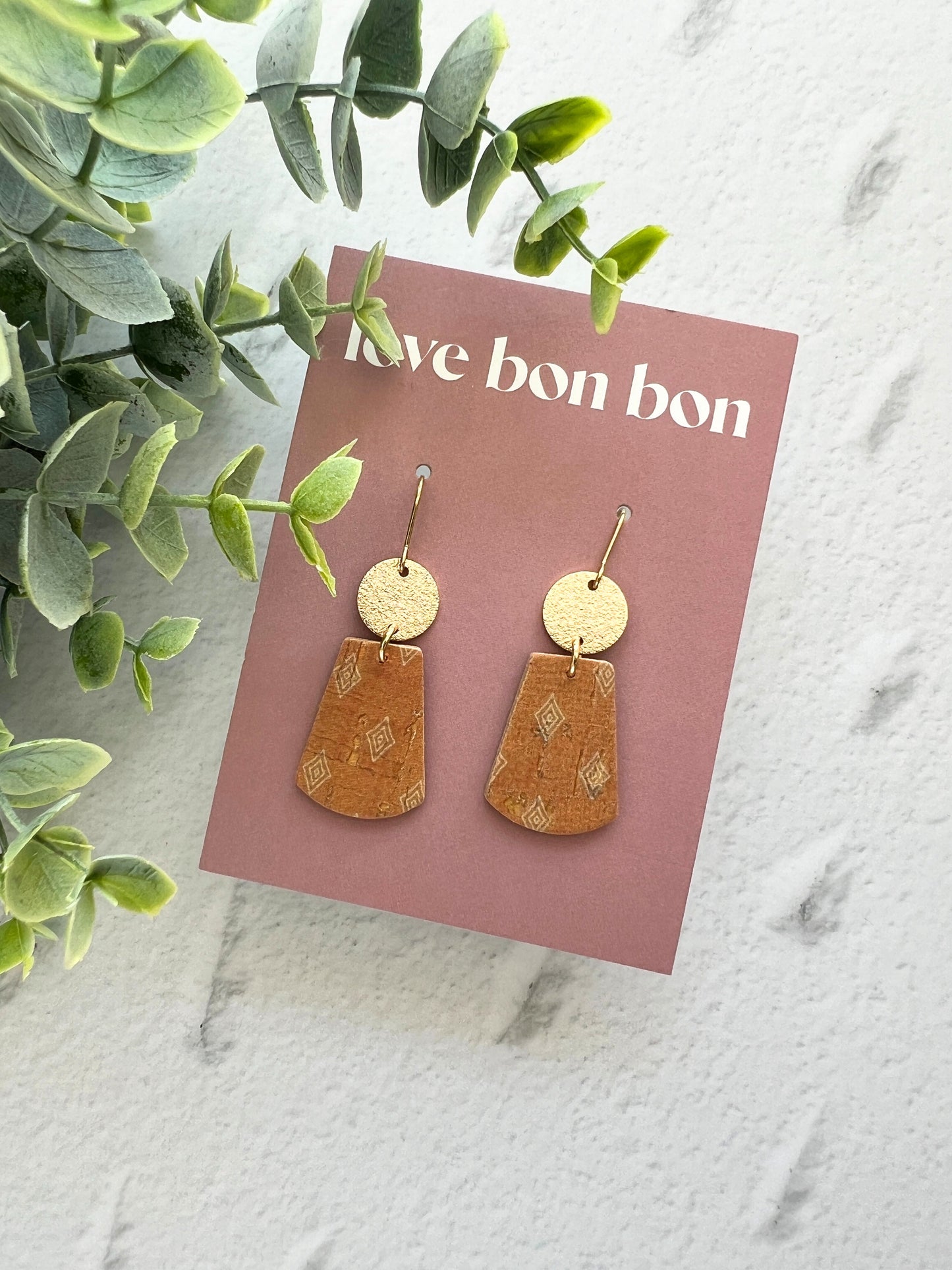 Tia - Curved Trepezoid Dangle Earring