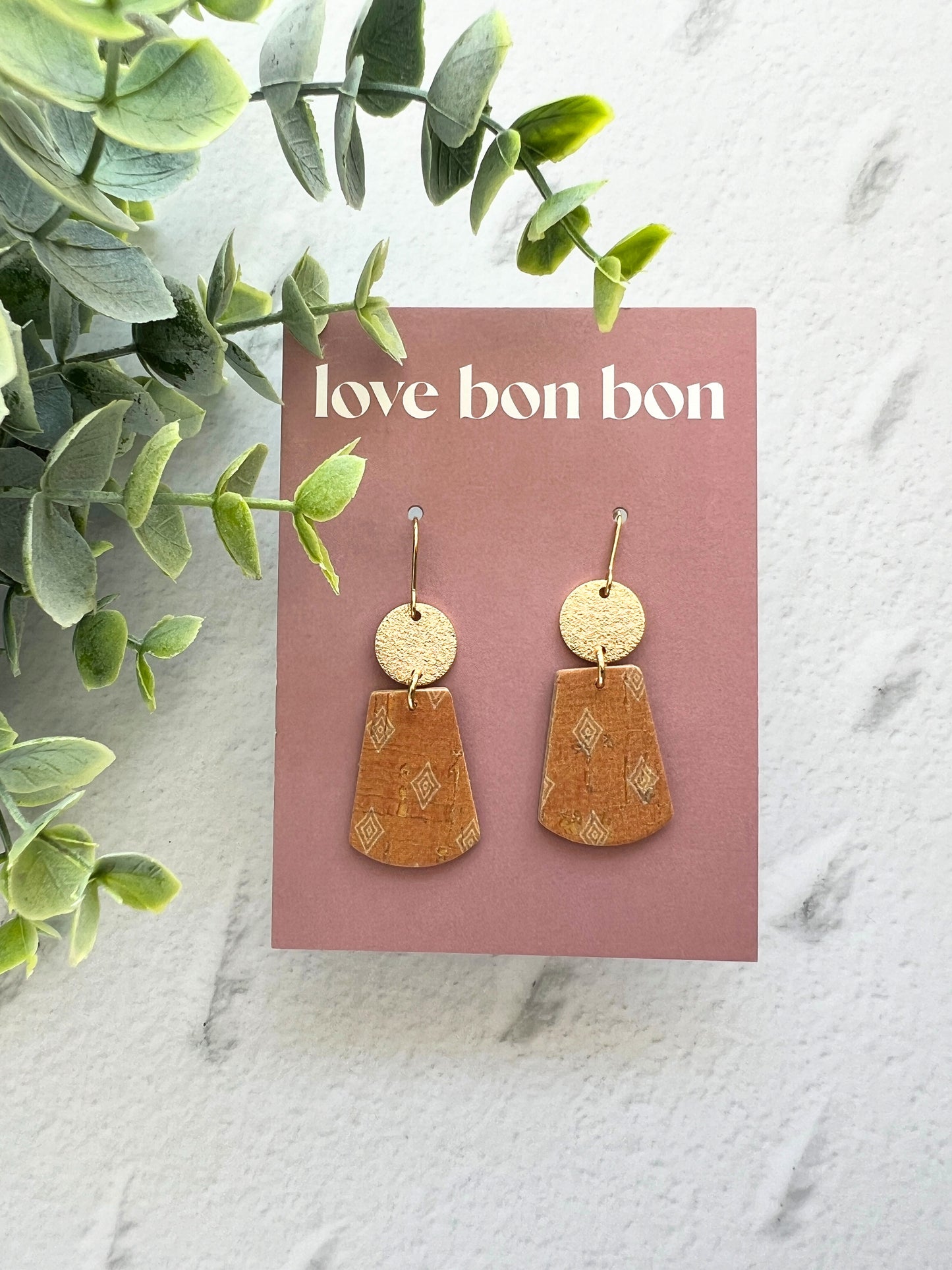 Tia - Curved Trepezoid Dangle Earring