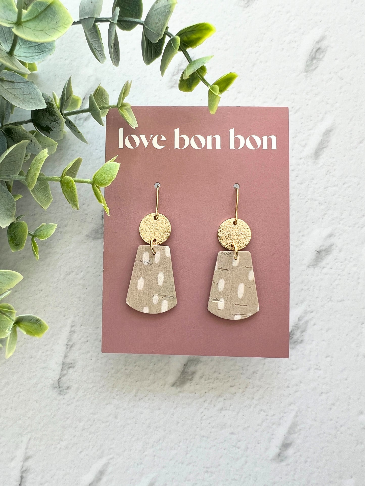Tia - Curved Trepezoid Dangle Earring